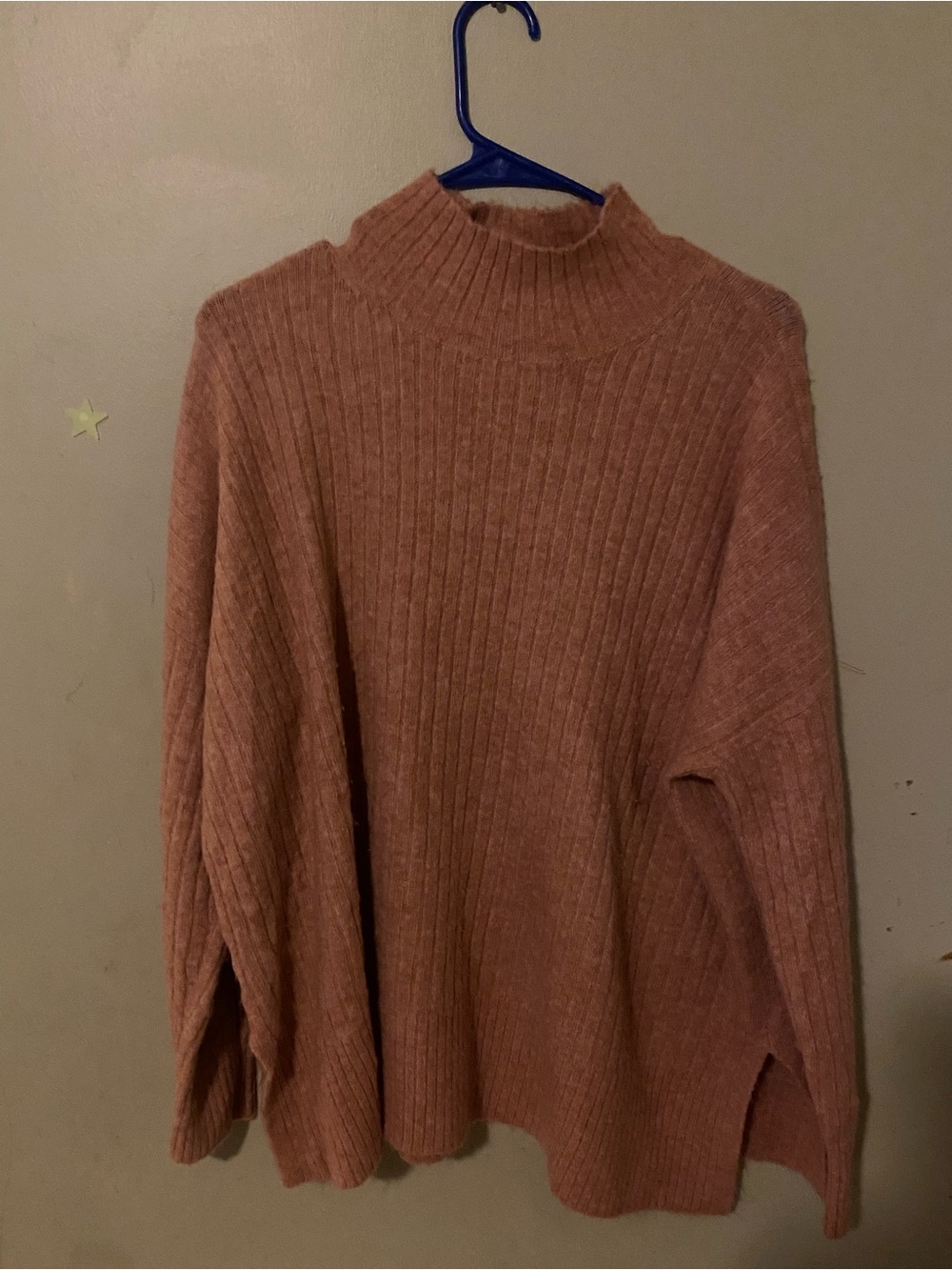 LOFT Ribbed Mock Neck Sweater in Dusty Rose